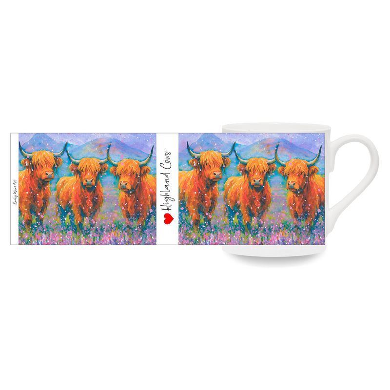 Highland Cows  Bone China Cup