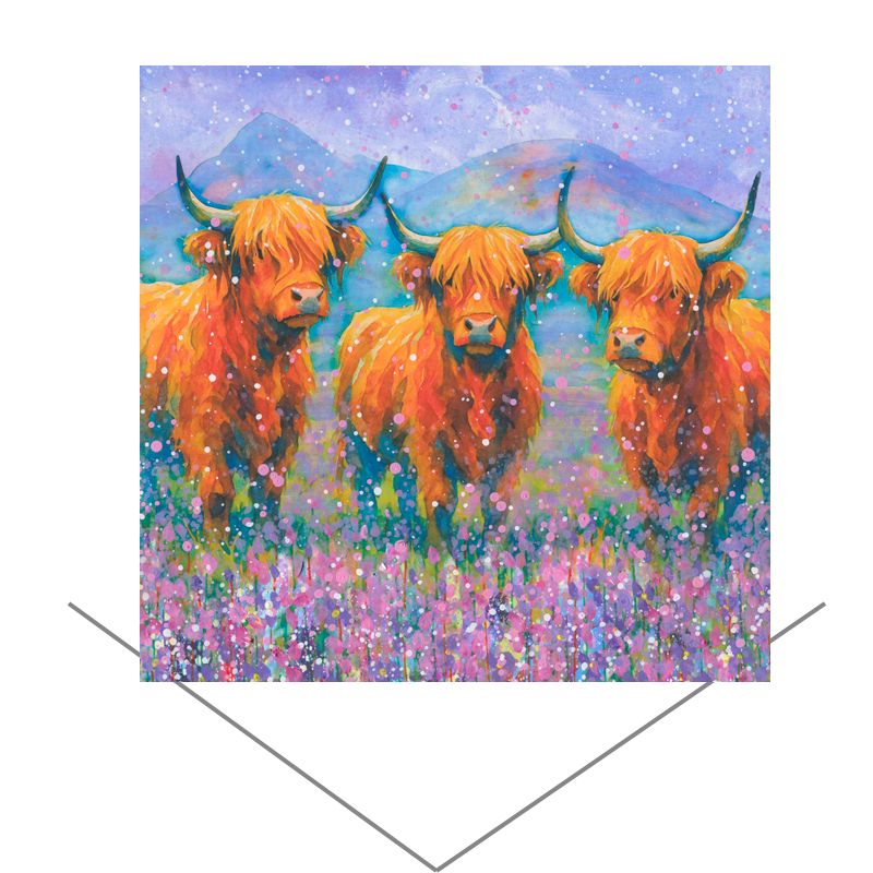 Highland Cows Greeting Card Highland Cows Greeting Card