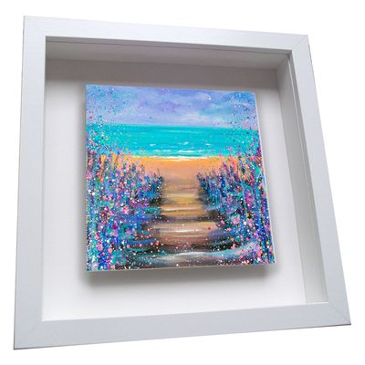 Beach Scene - Framed Ceramic Tiles