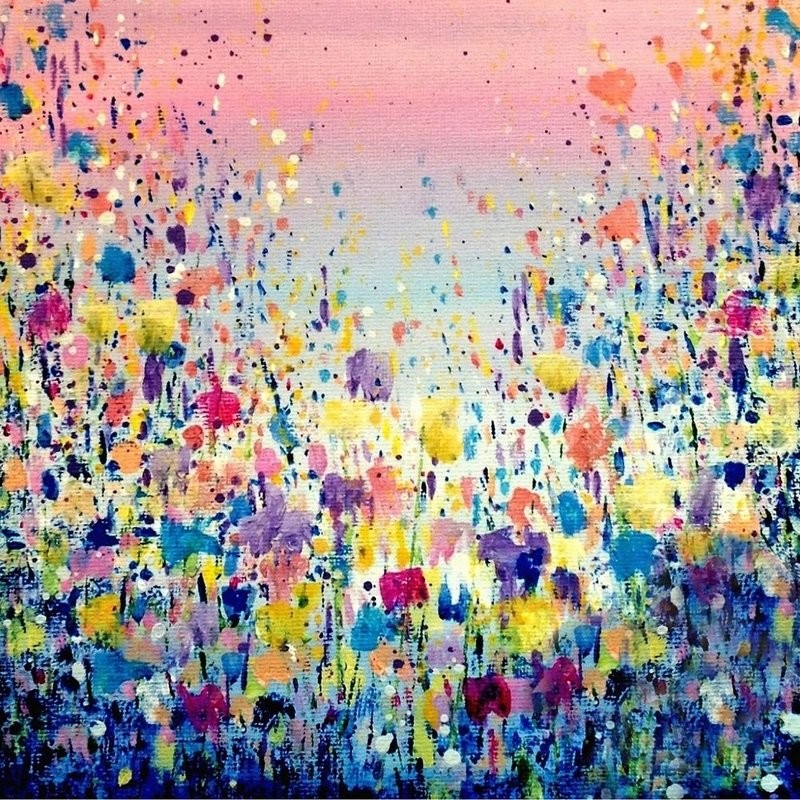 Flowers Blue  Canvas Print