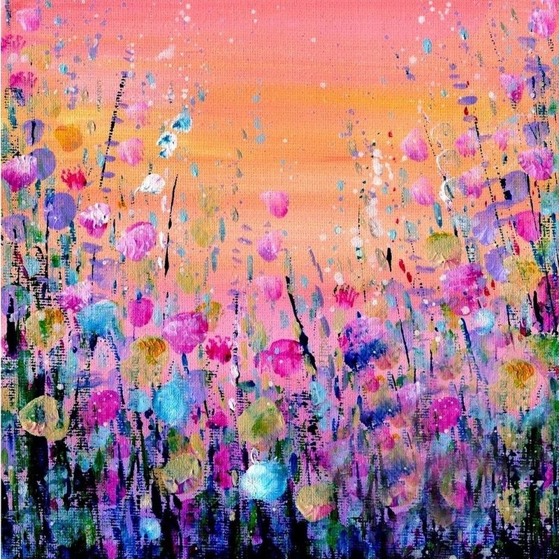 Emily Ward  Flowers Orange Canvas Print