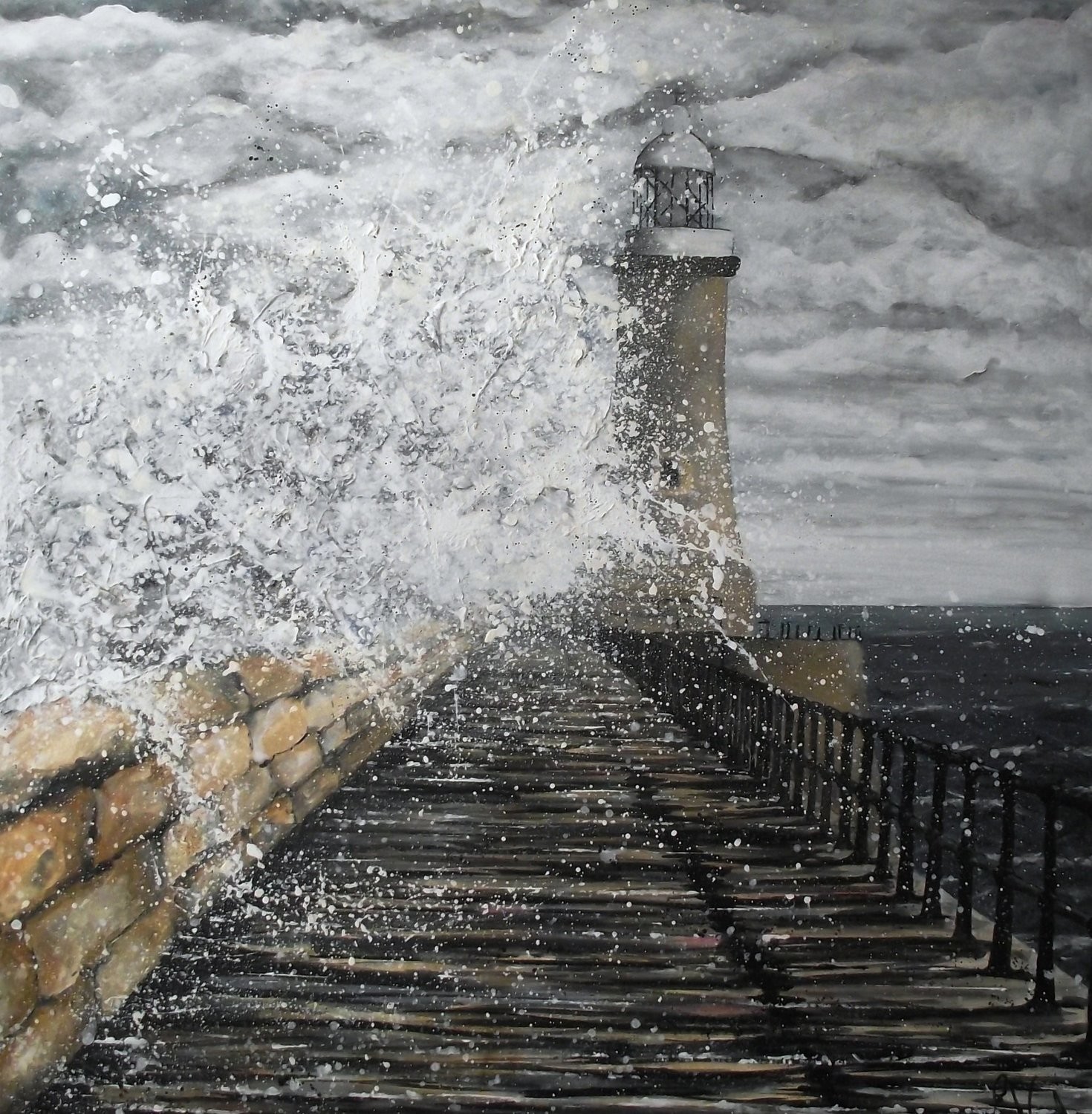 Emily Ward Tynemouth Pier Canvas Print - Jane Emily Ward Tynemouth Pier Canvas Print - Jane