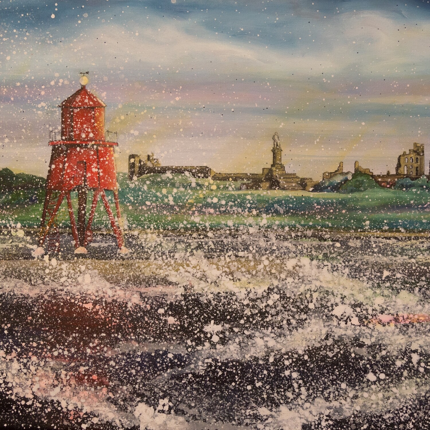 Herd Groyne Canvas Print