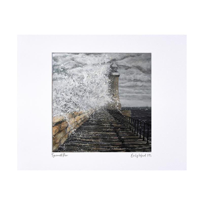 Tynemouth Pier Jane Limited Edition Print 40x50cm