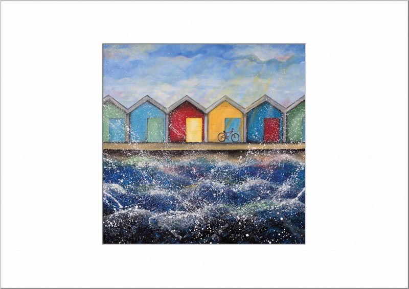Beach Huts in the Sunshine Print - Limited Edition