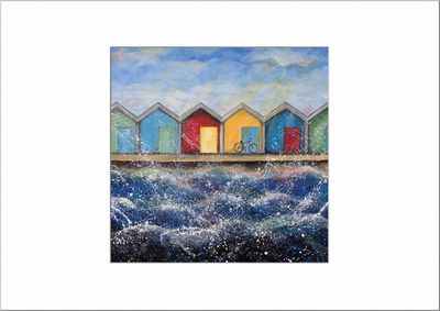 Beach Huts in the Sunshine Print - Limited Edition