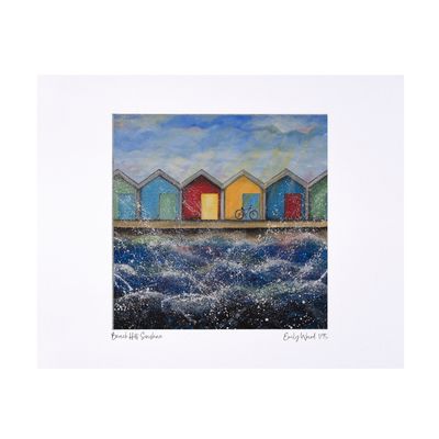 Beach Huts in the Sunshine Print - Limited Edition Beach Huts in the Sunshine Print - Limited Edition