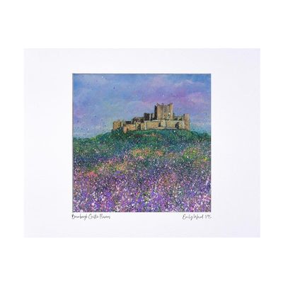 Bamburgh Castle Flowers Print - Limited Edition Bamburgh Castle Flowers Print - Limited Edition