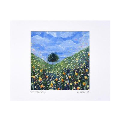 Sycamore Gap  Spring Limited Edition Print 40x50cm