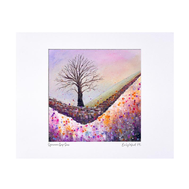 Sycamore Gap Snow  Print - Limited Edition