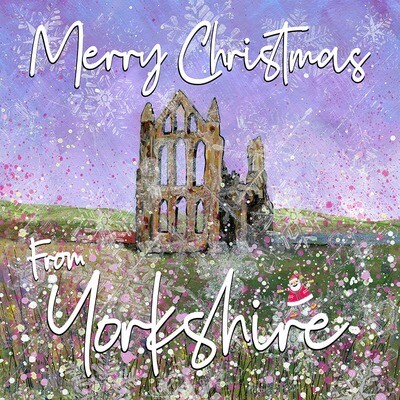 Whitby Abbey Christmas Card. Pack of Six Whitby Abbey Christmas Card. Pack of Six