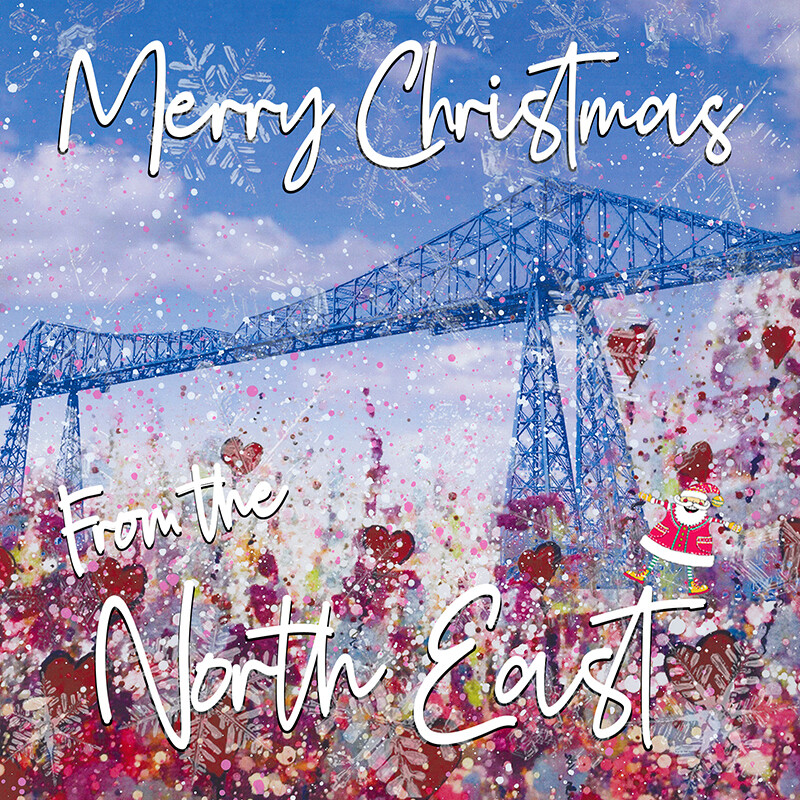 Transporter Bridge Christmas Card. Pack of Six Transporter Bridge Christmas Card. Pack of Six