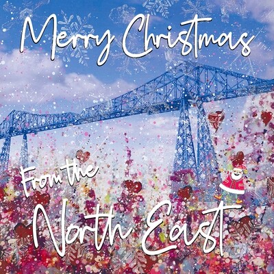 Transporter Bridge Christmas Card. Pack of Six Transporter Bridge Christmas Card. Pack of Six