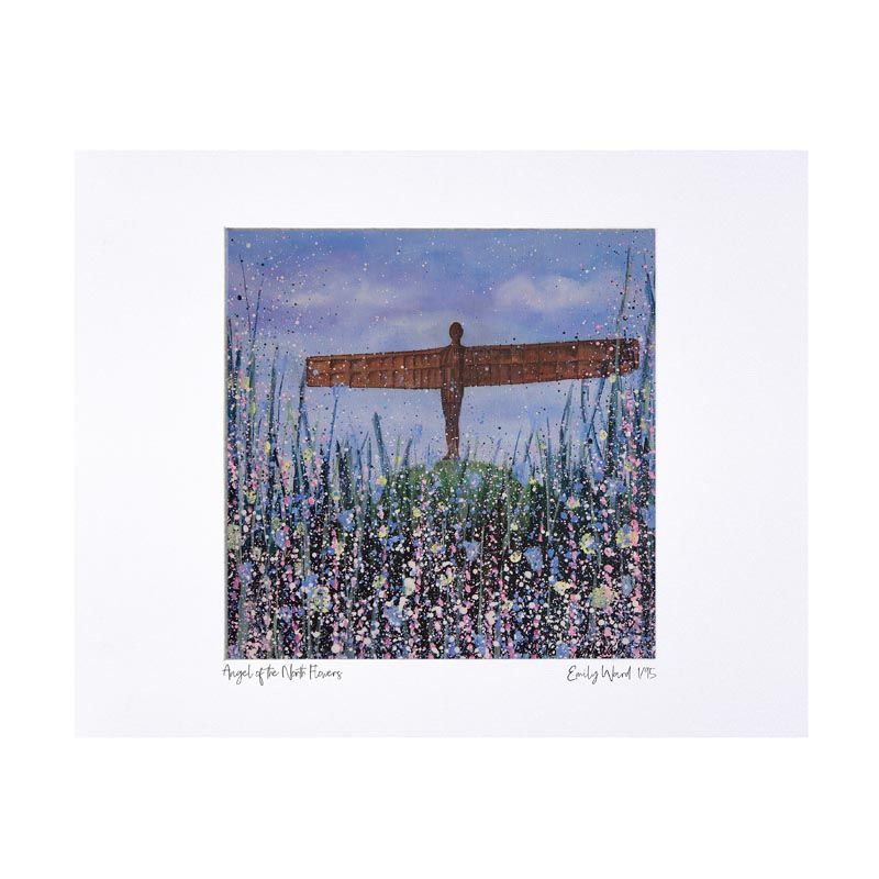 Angel of the North Flowers Print - Limited Edition