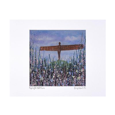Angel of the North Flowers Print - Limited Edition