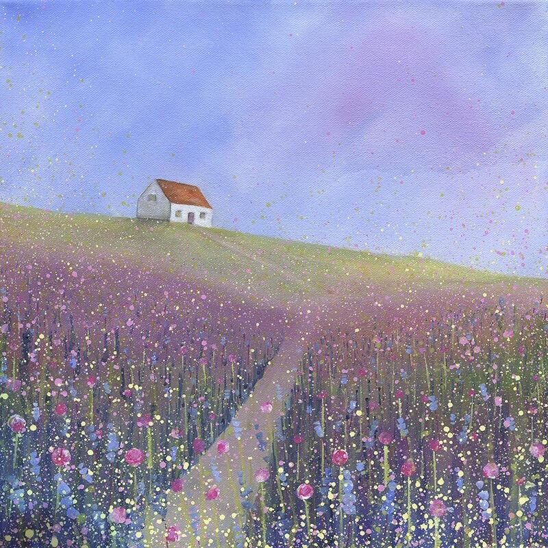 Cottage overlooking the Meadow Canvas Print Cottage overlooking the Meadow Canvas Print