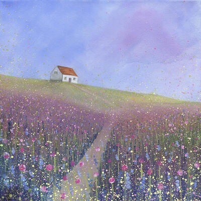 Cottage overlooking the Meadow Canvas Print Cottage overlooking the Meadow Canvas Print