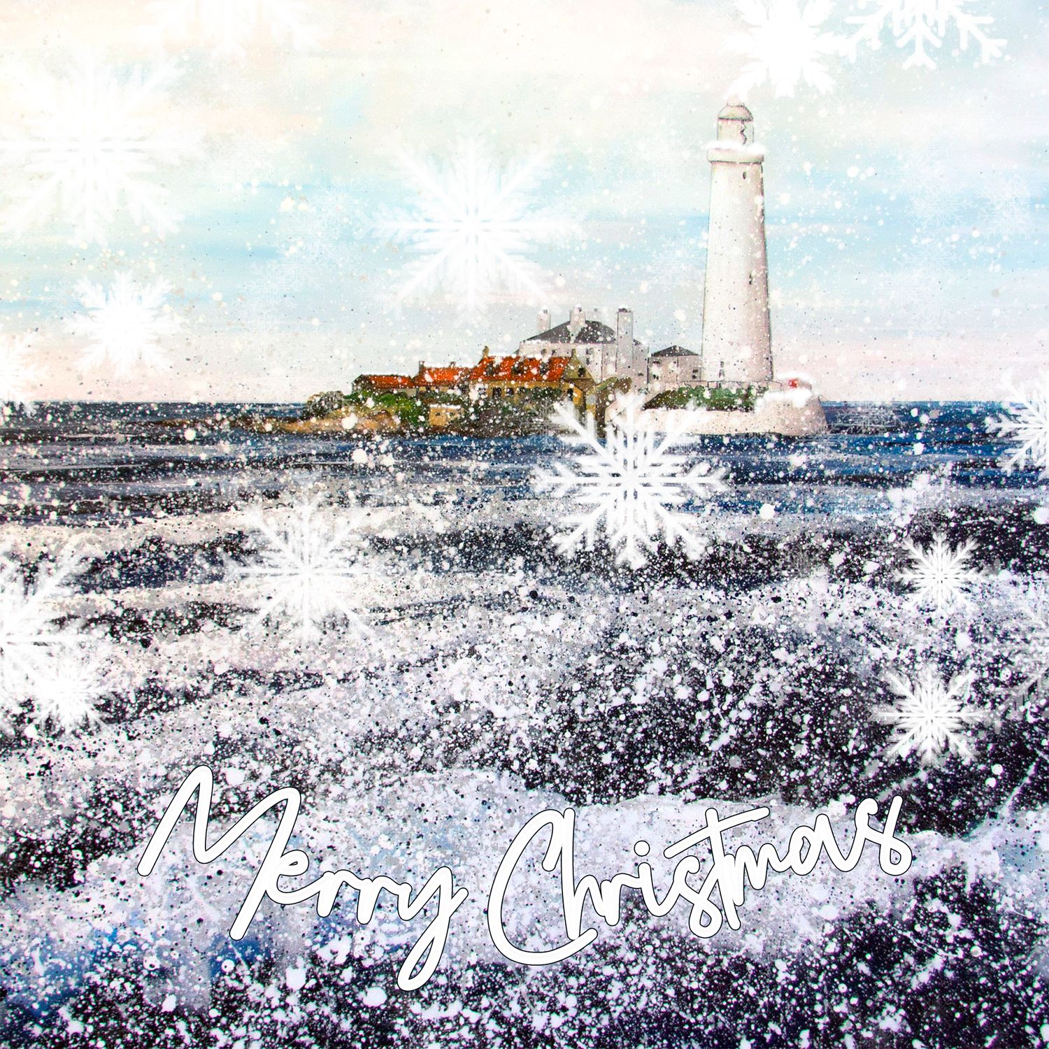 St Mary's Lighthouse Christmas Card St Mary's Lighthouse Christmas Card