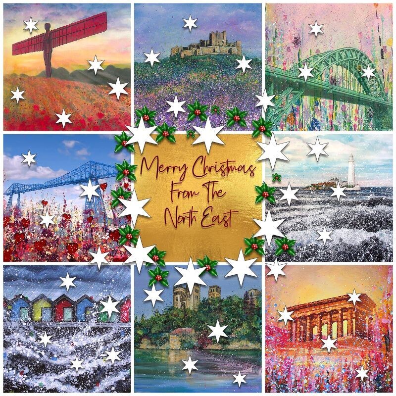 North East Christmas Card Gold North East Christmas Card Gold