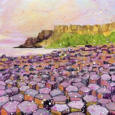Giant's Causeway - Pink - Canvas Print