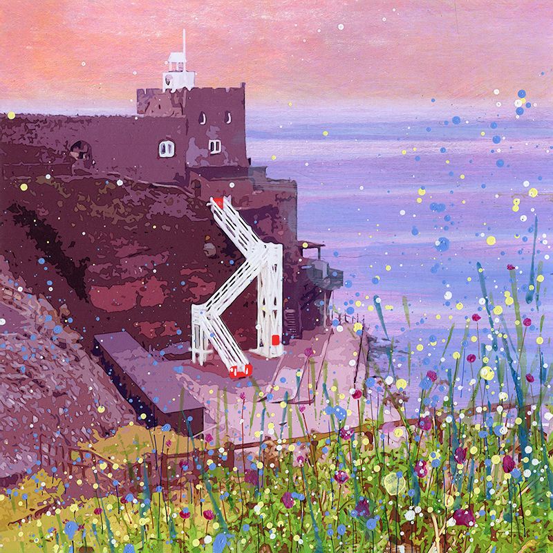 Jacob's Ladder, Sidmouth, Canvas Print