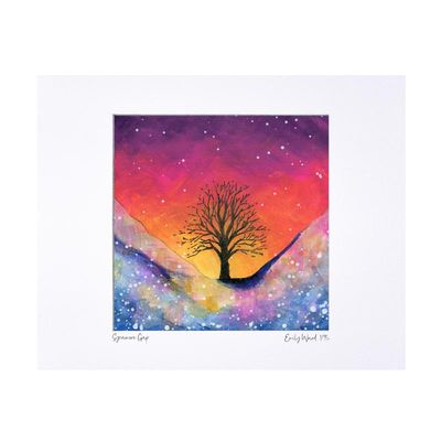 Sycamore Gap Night Skies  Limited Edition Print 40x50cm