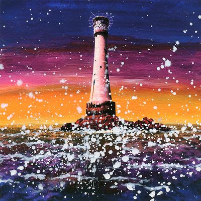 Bishop Rock Lighthouse Canvas Print