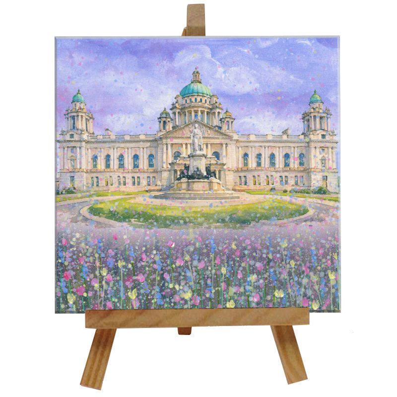 Belfast City Hall Ceramic Tile with Easel
