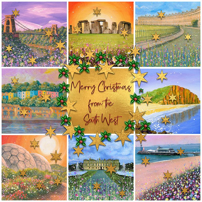 South West Merry Christmas Cards - Pack of Six