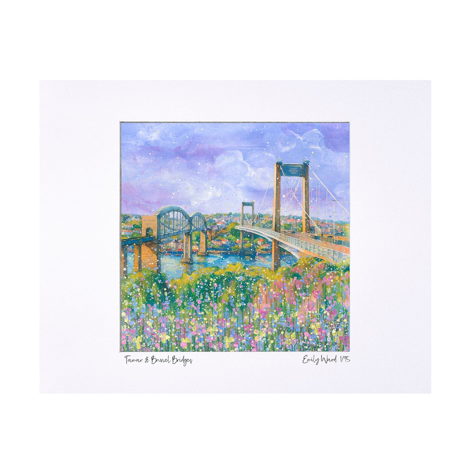 Tamar and Brunel Bridges Limited Edition Print