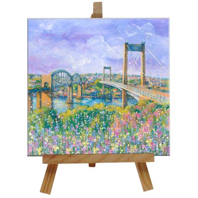 Tamar and Brunel Bridges Tile with Easel Tamar and Brunel Bridges Tile with Easel
