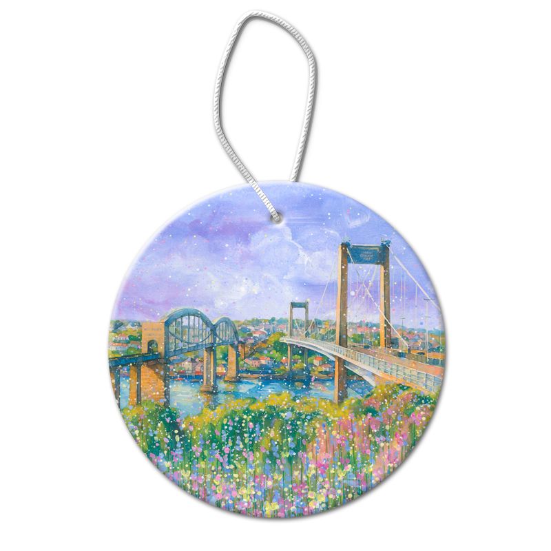 Tamar and Brunel Bridges Pendant Decoration