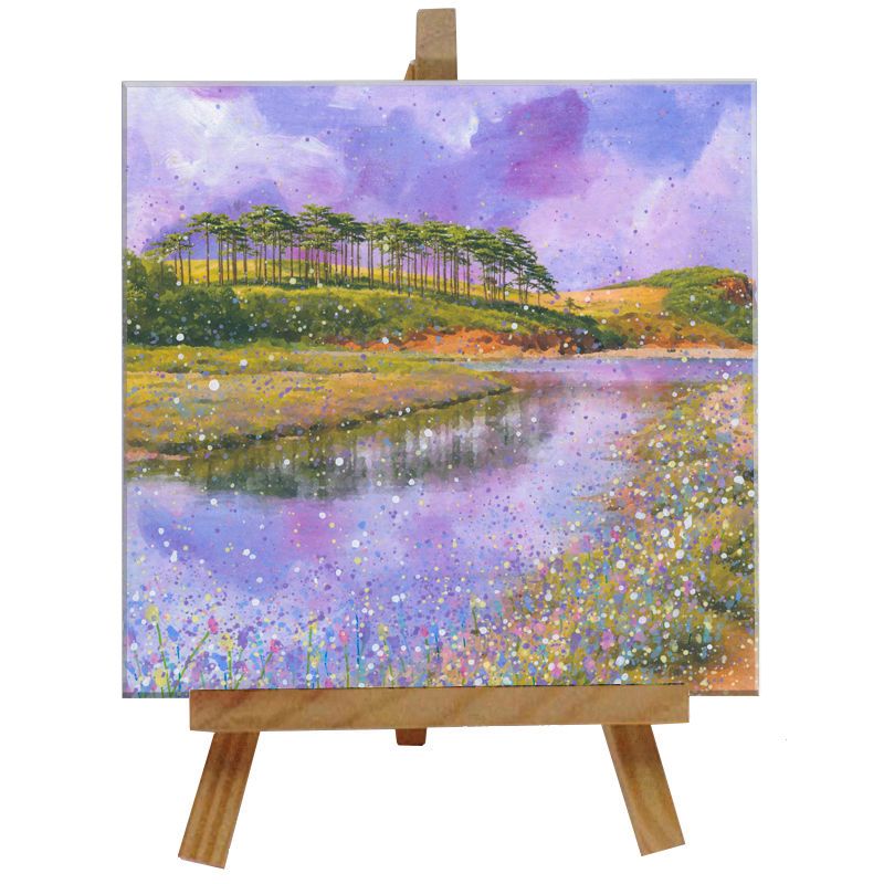 Otter Estuary, Burdleigh Salterton Tile with Easel