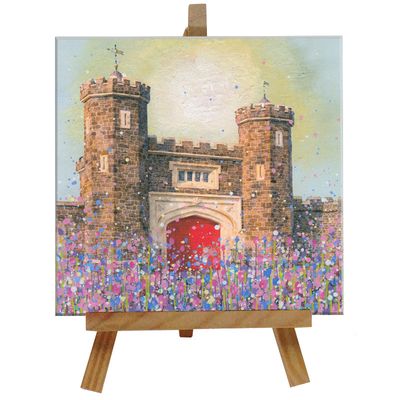 Barbican Gates, Antrim Castle Tile with Easel