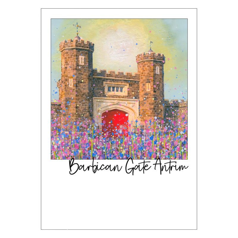 Barbican Gates, Antrim Castle Postcard
