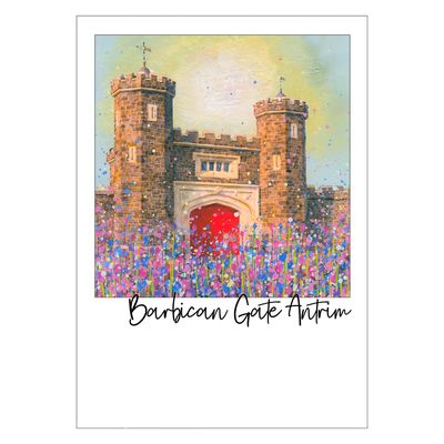 Barbican Gates, Antrim Castle Postcard