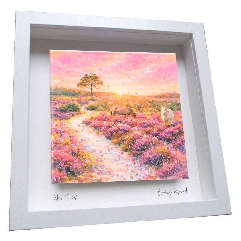 New Forest at Sunset Framed Ceramic Tile