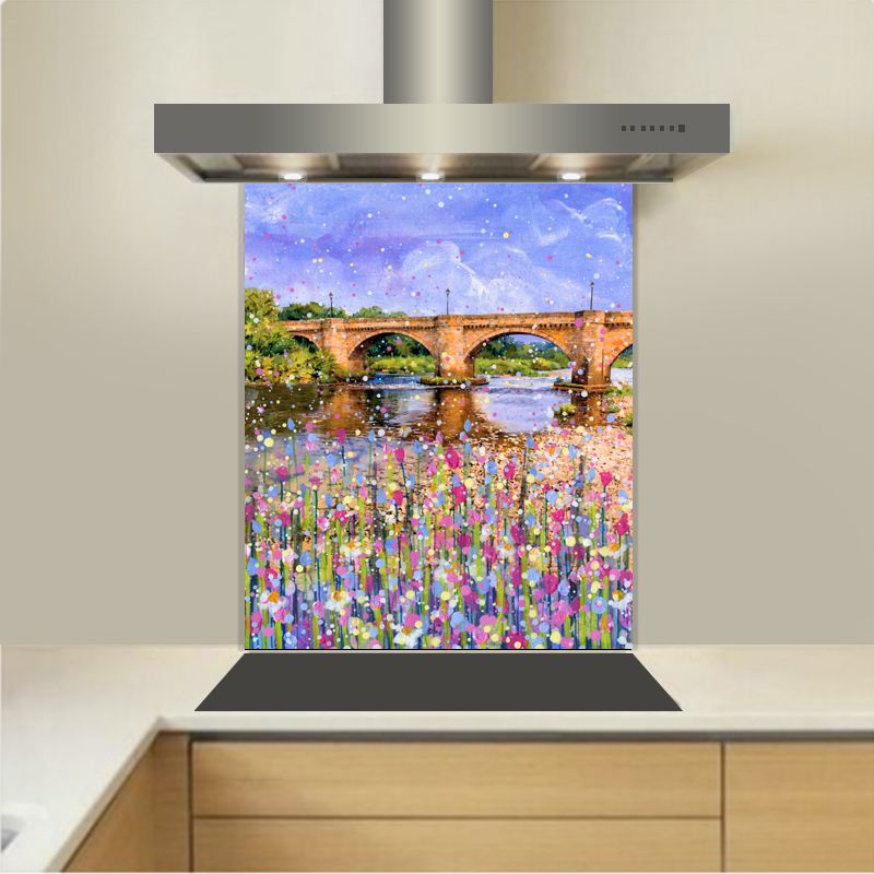 Art - Glass Kitchen Splashback - Corbridge Bridge