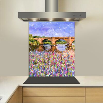 Art - Glass Kitchen Splashback - Corbridge Bridge
