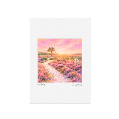 New Forest  at Sunset Open Edition Print A4