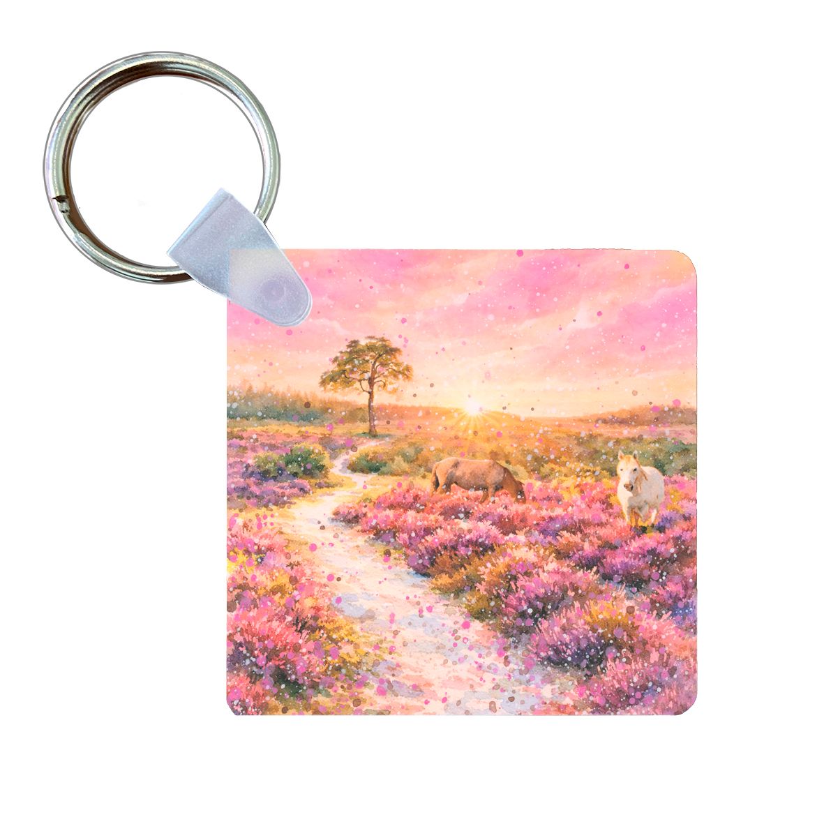 New Forest at Sunset Keyring