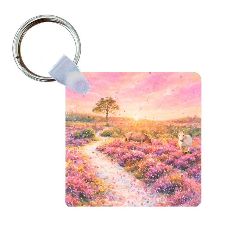 New Forest at Sunset Keyring