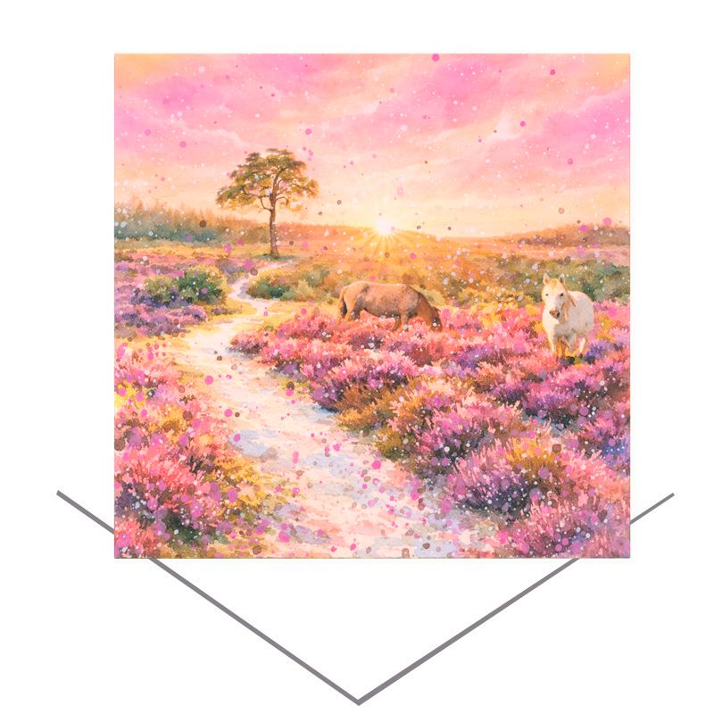 New Forest at Sunset Greeting Card