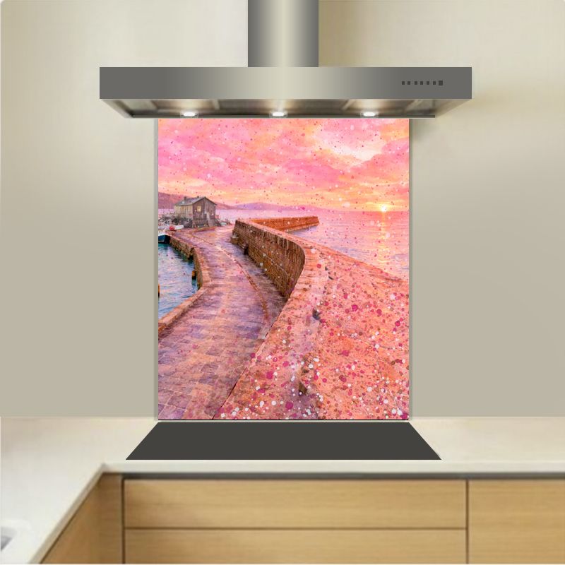 Art - Glass Kitchen Splashback -  The Cobb at Lyme Regis