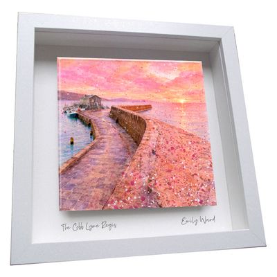 The Cobb at Lyme Regis Framed Ceramic Tile