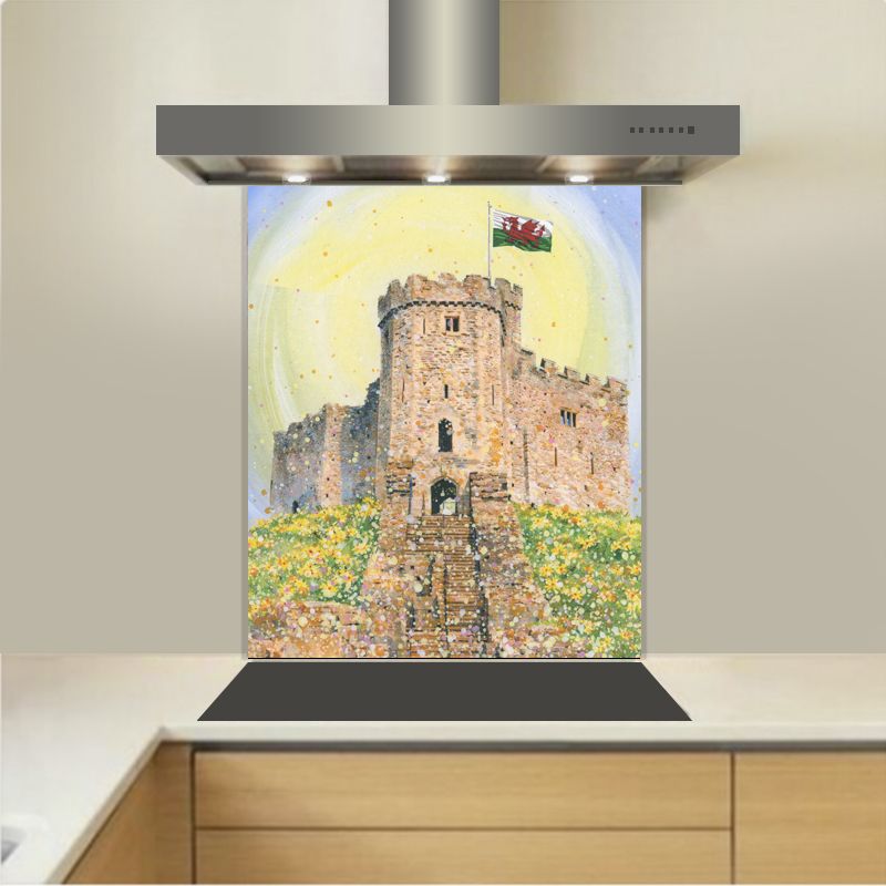 Art - Glass Kitchen Splashback - Cardiff Castle