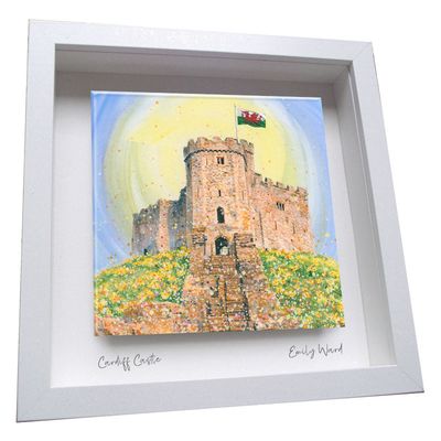 Cardiff Castle Framed Ceramic Tile