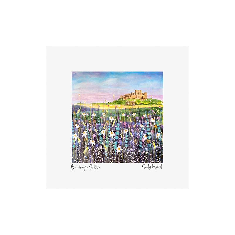 Bamburgh Castle Summer Square Open Edition Print