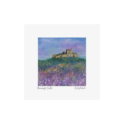 Bamburgh Castle Flowers Square Open Edition Print Bamburgh Castle Flowers Square Open Edition Print