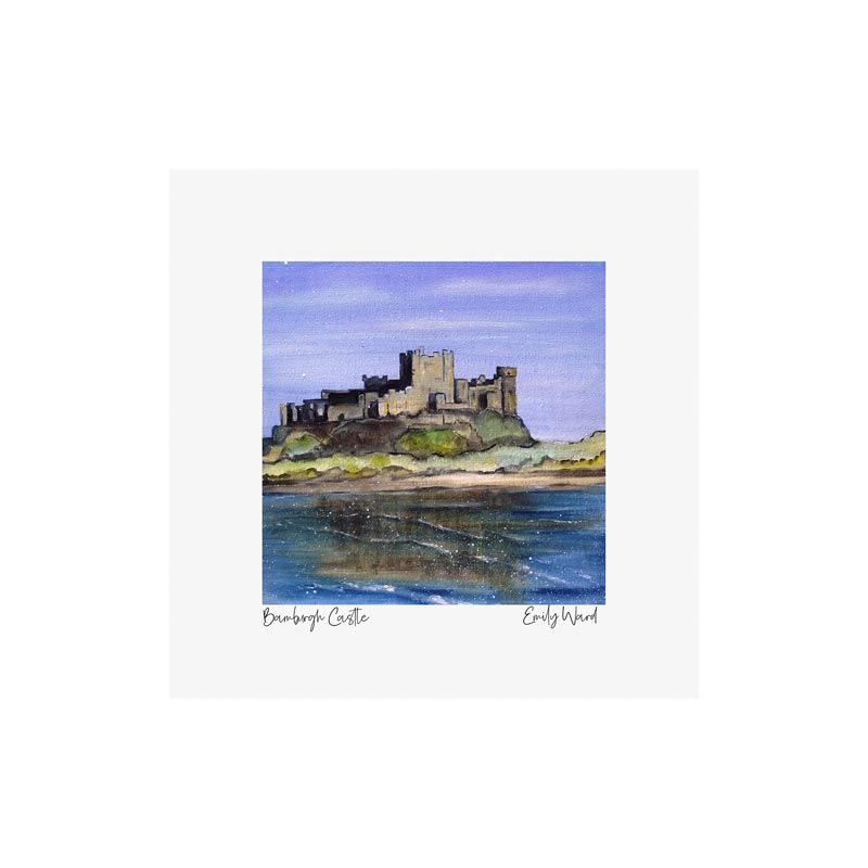 Bamburgh Castle Square Open Edition Print Bamburgh Castle Square Open Edition Print